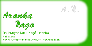 aranka mago business card